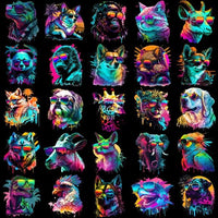 Load image into Gallery viewer, 50 Neon Animals Designs Bundle Png
