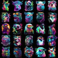 Load image into Gallery viewer, 50 Neon Animals Designs Bundle Png
