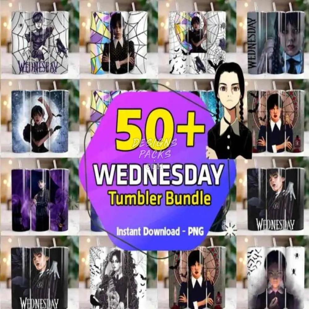 50 Series Tumbler Wrap Bundle Addams Family Design Png