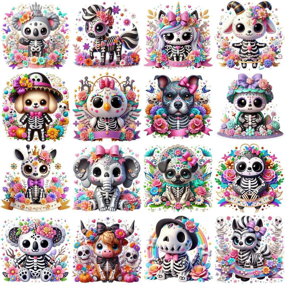 50 Spooky Halloween Animals Cute Designs Bundle PNG
