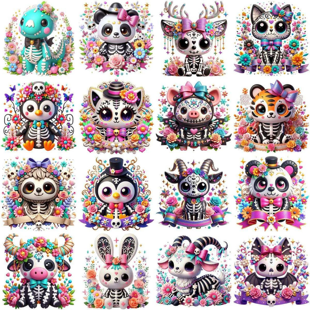 50 Spooky Halloween Animals Cute Designs Bundle PNG