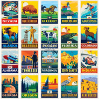 Load image into Gallery viewer, 50 Usa Popular States Poster Style Designs Bundle Png
