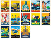 Load image into Gallery viewer, 50 Usa Popular States Poster Style Designs Bundle Png
