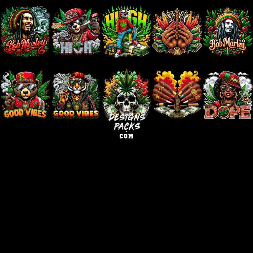 50 Weed Cannabis 420 Marijuana Designs Bundle Png