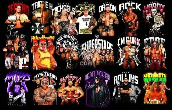 50 Wrestling Designs Bundle PNG