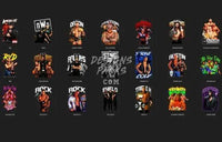 Load image into Gallery viewer, 50 Wrestling Designs Bundle PNG
