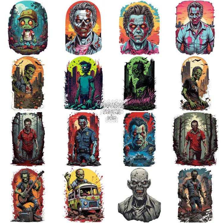 50 Zombie Designs Bundle Png