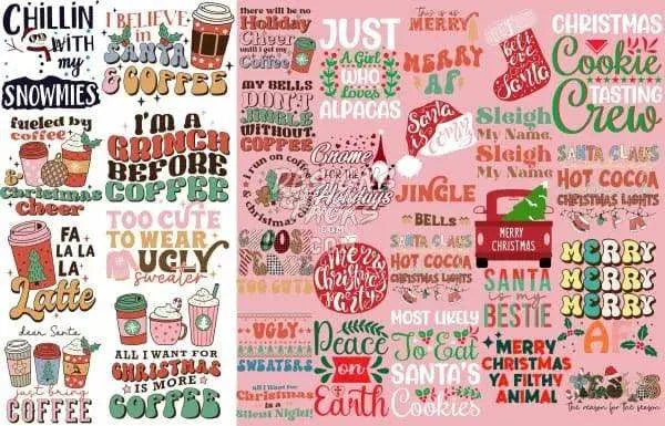 500 Christmas Designs Bundle PNG