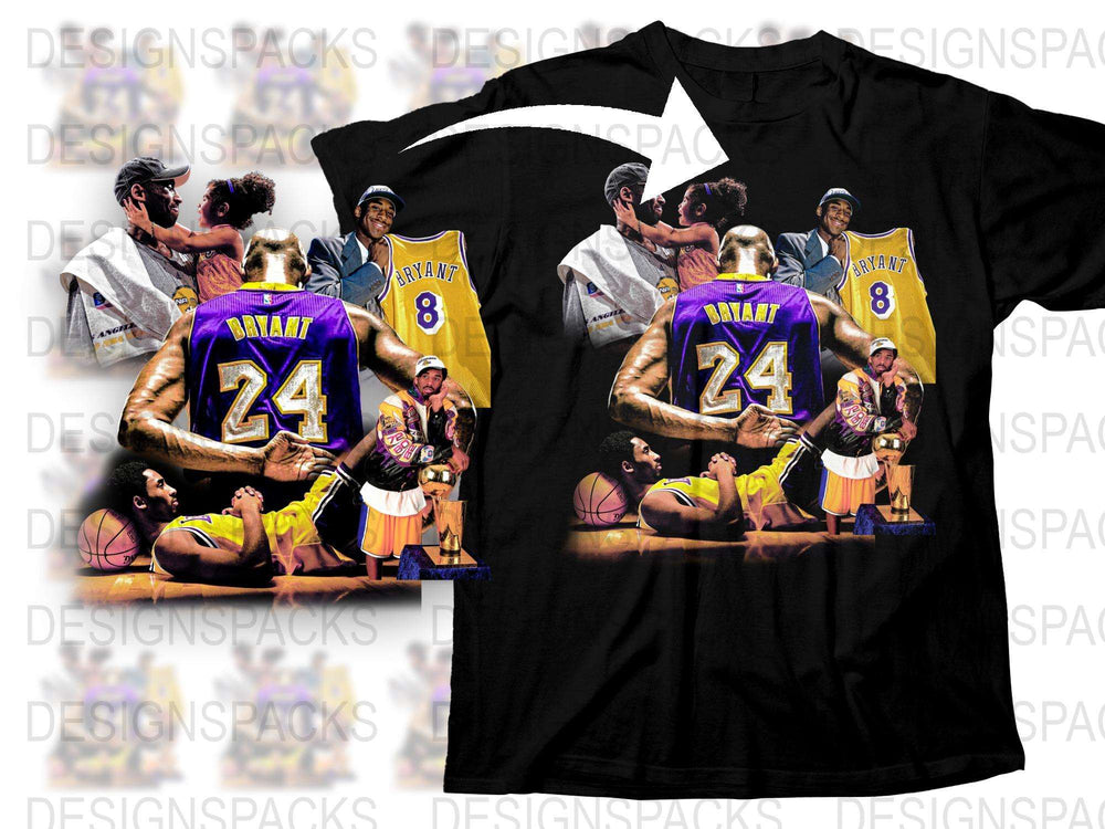 Kobe Bryant Tribute T-Shirt, Vintage Lakers Basketball Graphic Tee, Sports Memorabilia Collector's Item