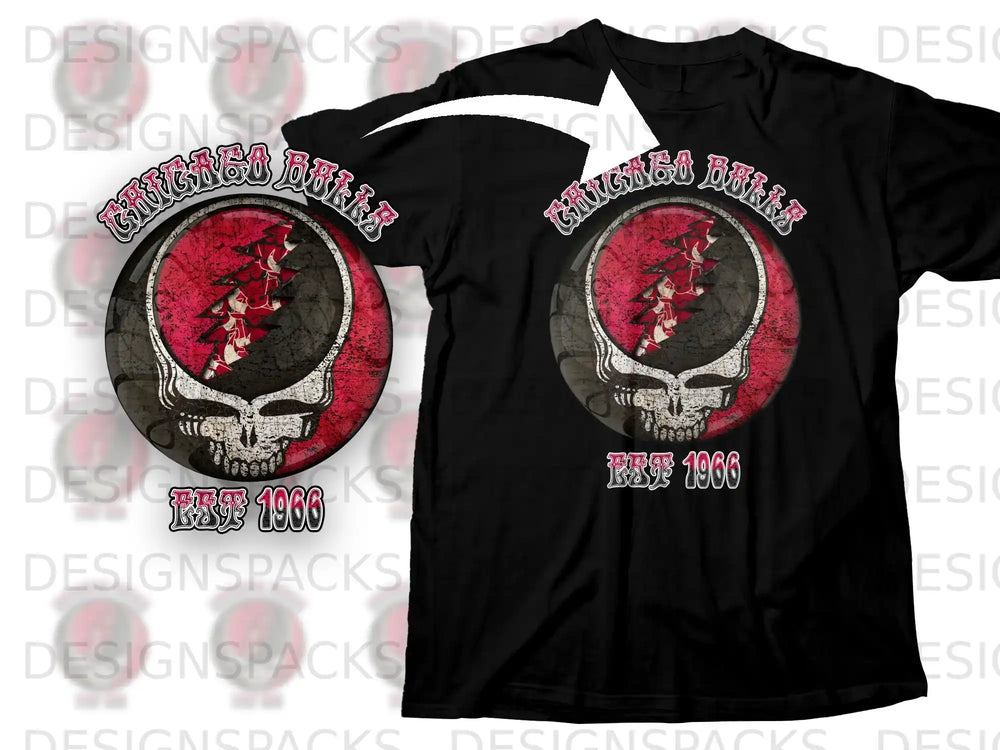 Chicago Bulls Grateful Dead Skull Logo 1966 Shirt