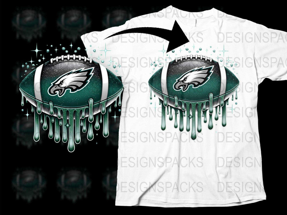 Philadelphia Eagles Dripping Paint Design T-Shirt, NFL Team Fan Apparel, Football Sports Graphic Tee, Unisex Fashion Shirt