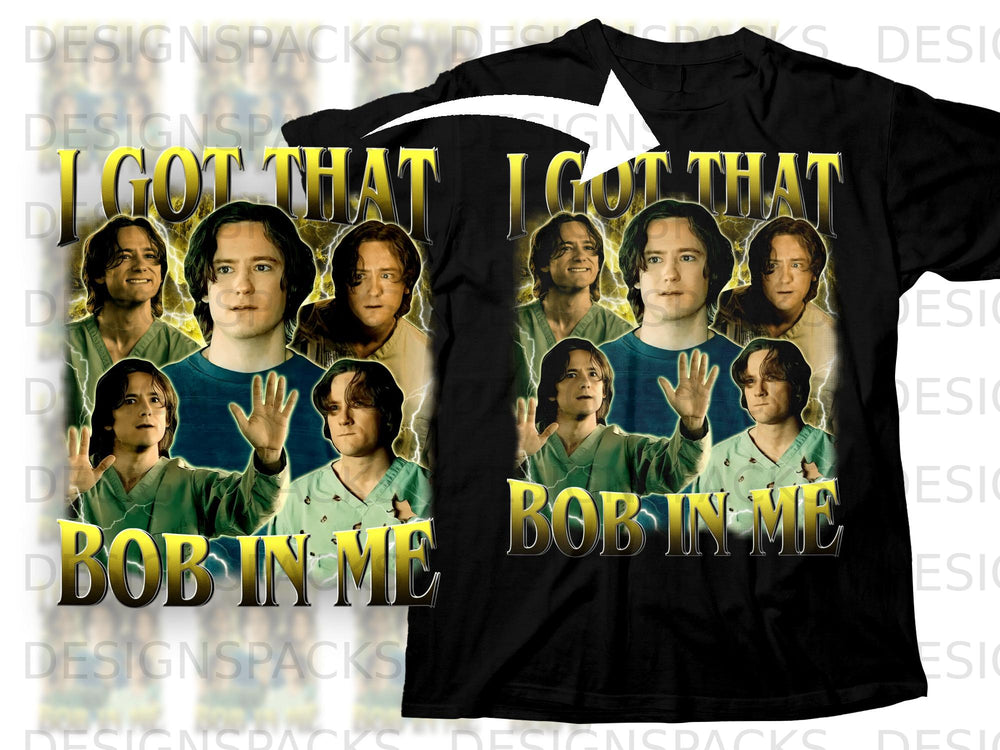 Collage of Bob Newby with text "I GOT THAT BOB IN ME."