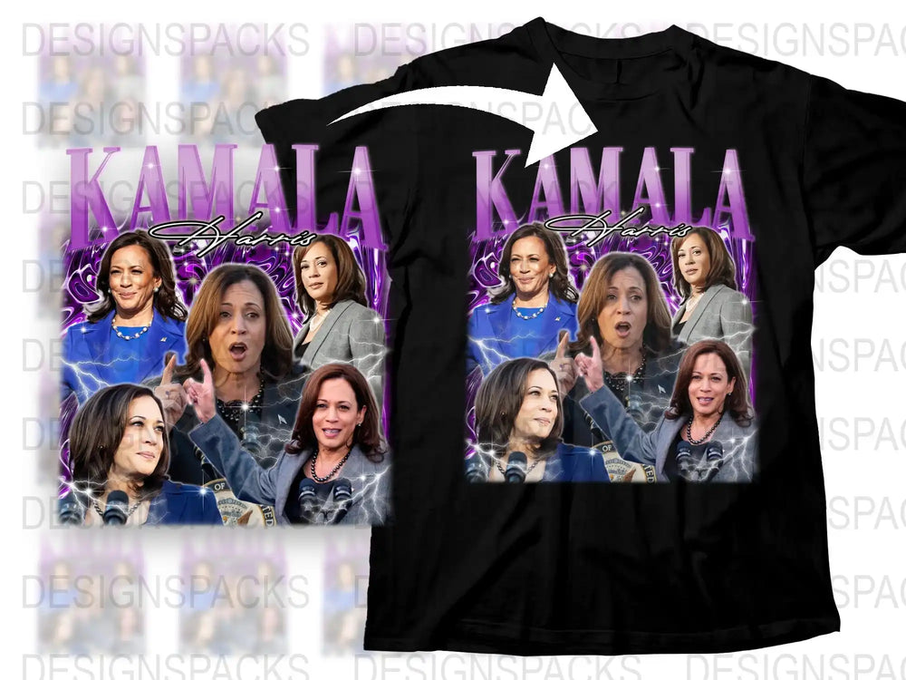 Kamala Harris Graphic T-Shirt, Women's Political Figure Tee, Colorful Pop Art Style, Feminist Apparel, Inspirational Women In Politics