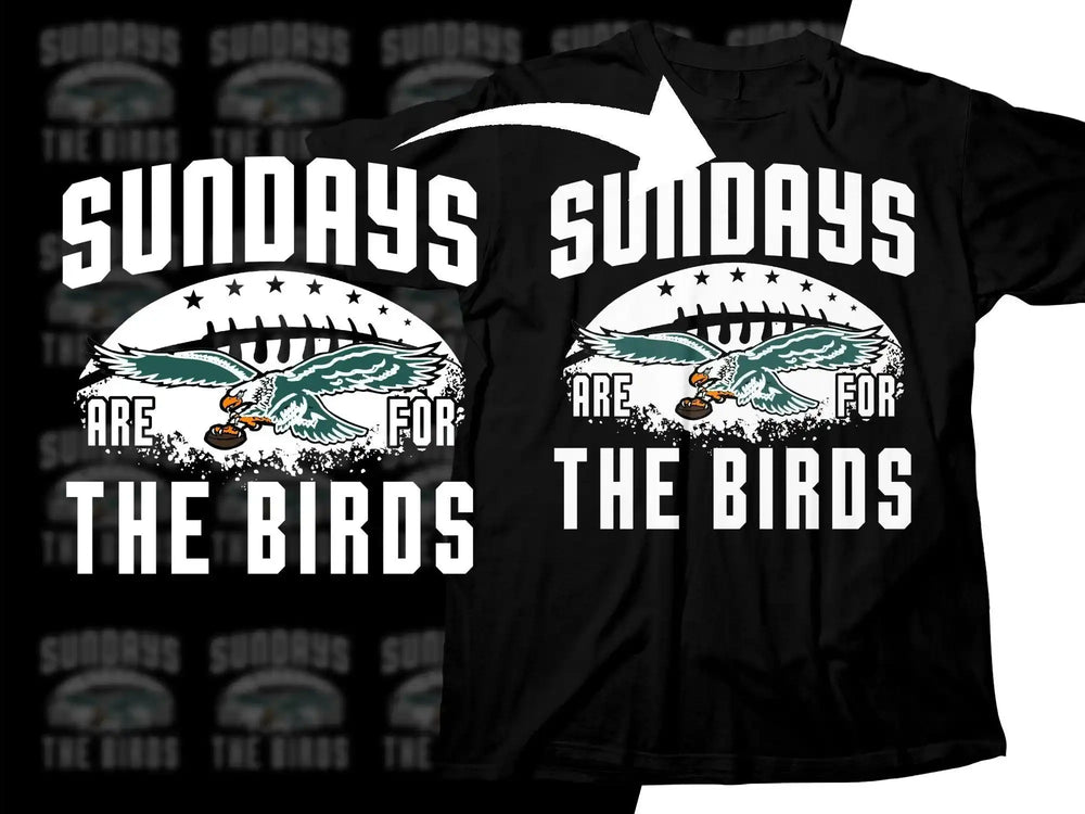 Sundays Are For The Birds football t-shirt design with eagle graphic