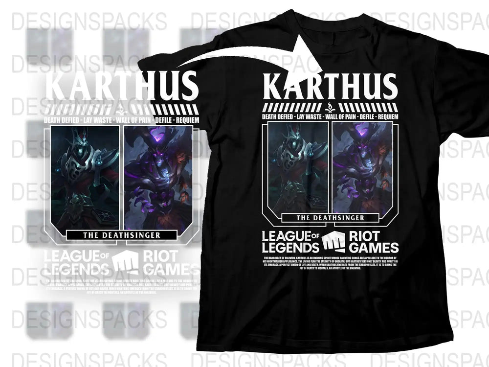 League of Legends Karthus T-Shirt, The Deathsinger Graphic Tee, Gamer Clothing, Riot Games Merchandise
