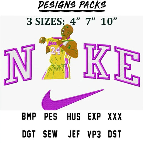 Basketball Mamba Player Sport Embroidery Design