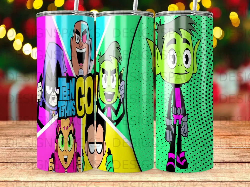 Teen Titans Go Character Design Skinny Tumbler product type