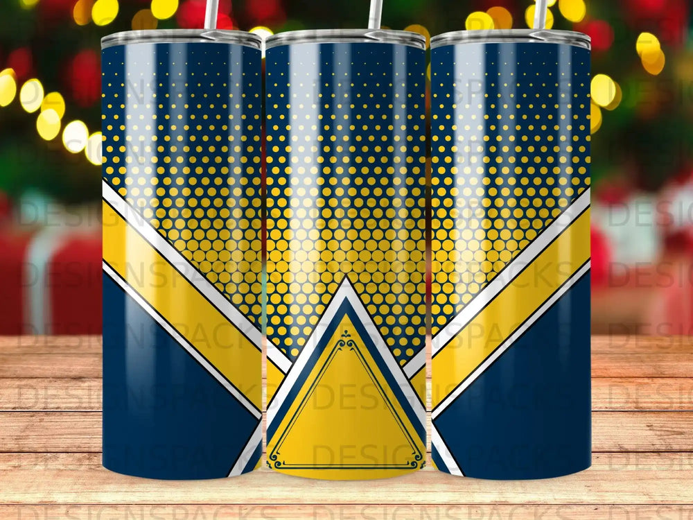 Blue Yellow Dot Gradient Geometric Stripe Triangle product type