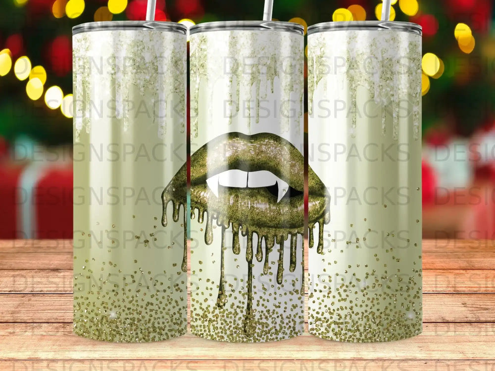 Glitter Dripping Vampire Lips Tumbler product type