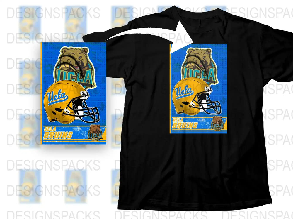 UCLA Bruins Football Graphic T-Shirt, Vintage College Sports Tee, Fan Apparel Gift
