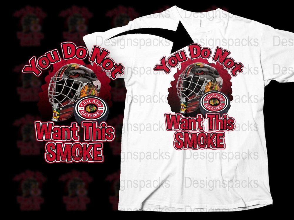 Chicago Firefighter T-Shirt, 'You Do Not Want This Smoke' Graphic Tee, Bold Red and Black Design
