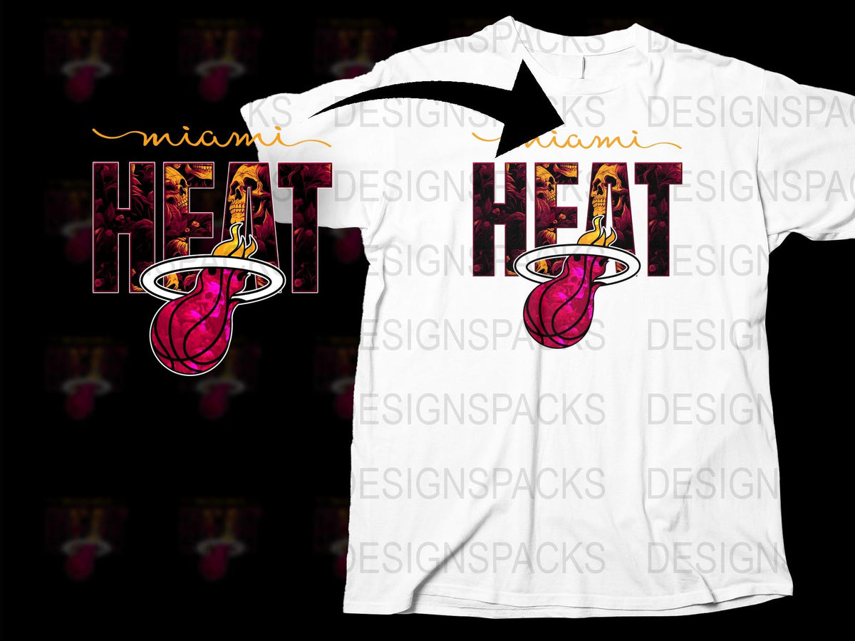 Miami Heat T-Shirt, NBA Team Graphic Tee, Basketball Fan Apparel, Unisex White Shirt