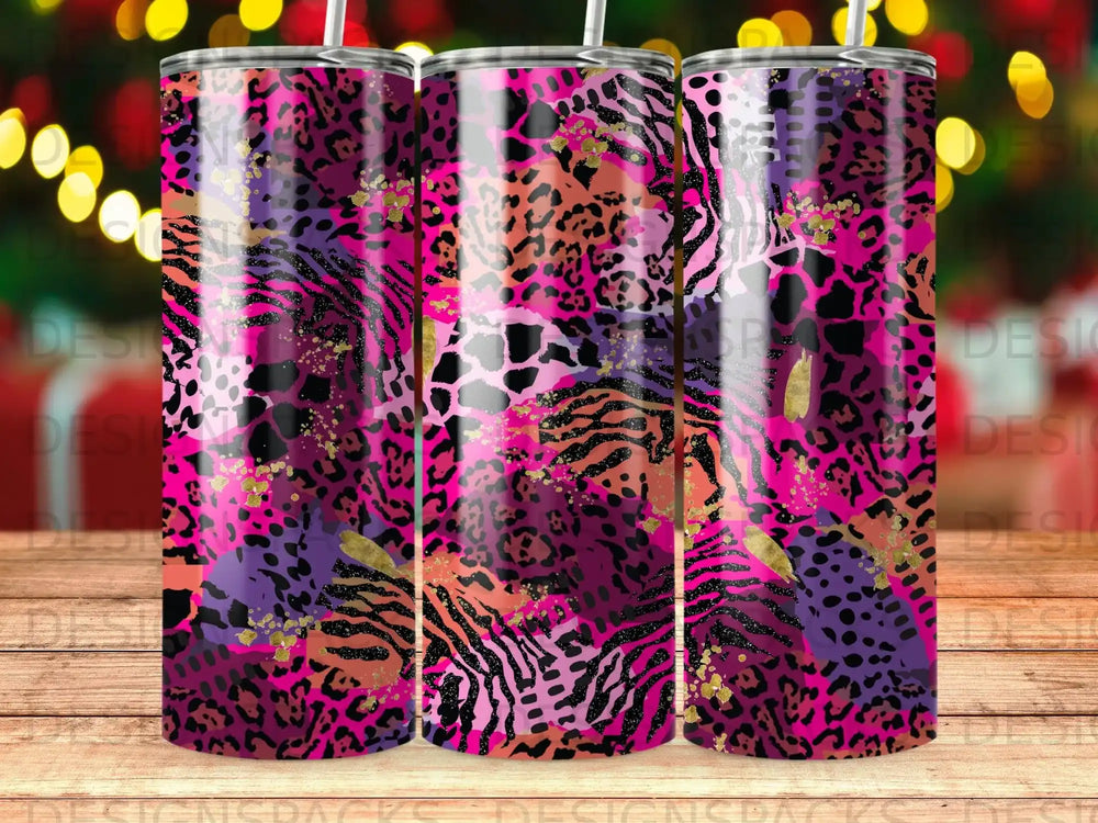 Vibrant Animal Pattern Pink Purple Gold Glitter product type