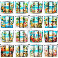 Load image into Gallery viewer, 51 Summer Paper Art Tumbler Wrap Bundle Jpg
