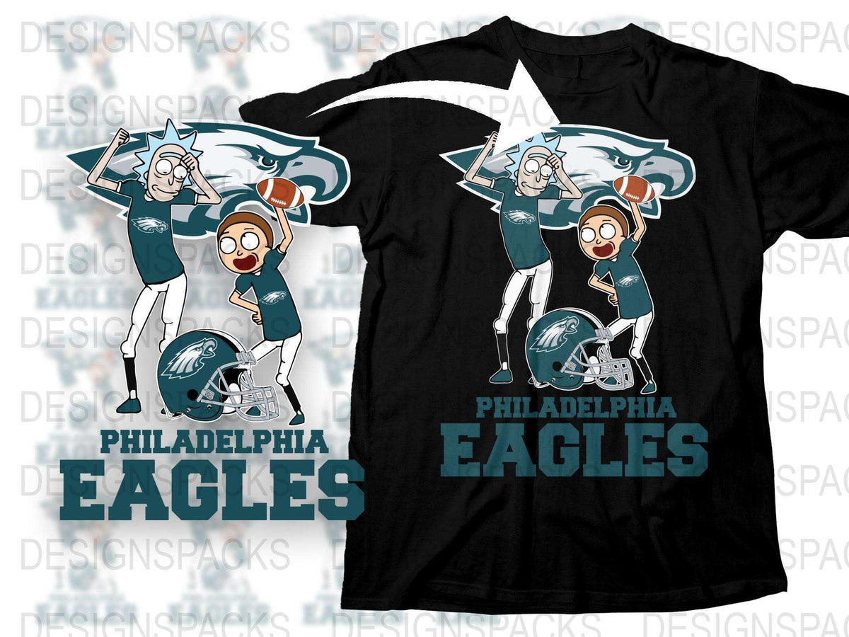 Philadelphia Eagles T-Shirt, Cartoon Character Fan Art, Sports Tee, Casual Wear, Football Team Graphic, Unisex Apparel
