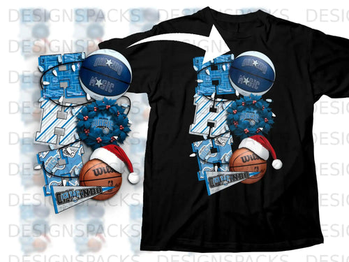 Orlando Basketball Team Holiday Themed T-Shirt