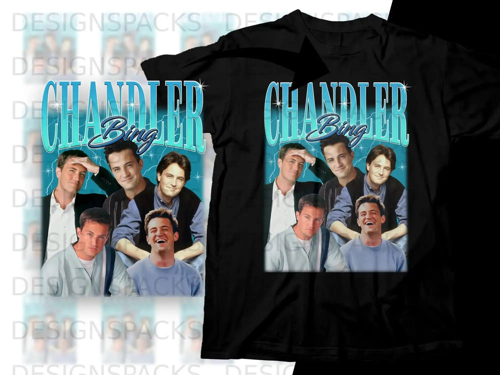 Friends TV show shirt featuring Matthew Perry as Chandler Bing.