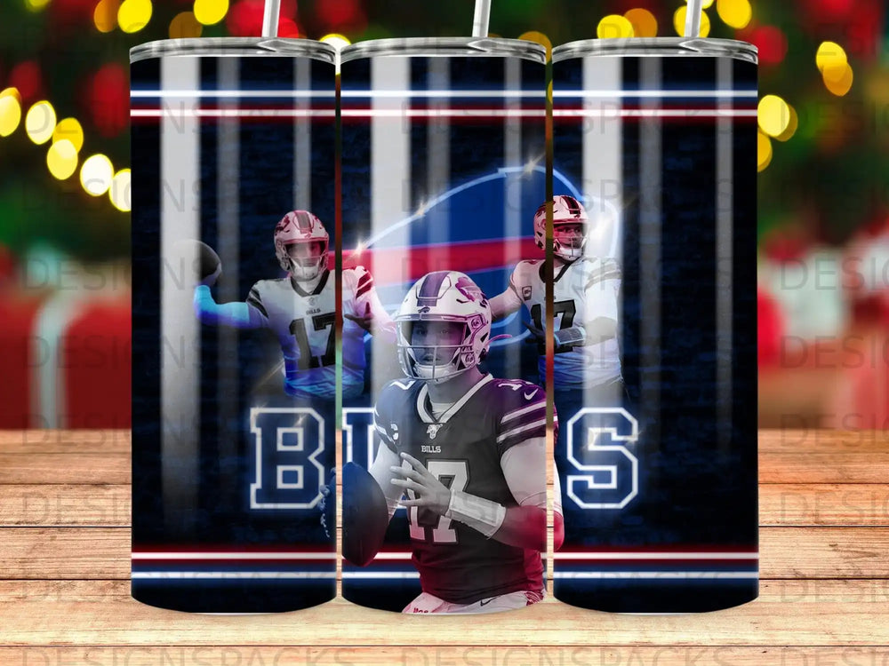 Buffalo Bills Josh Allen in uniform with team logo.