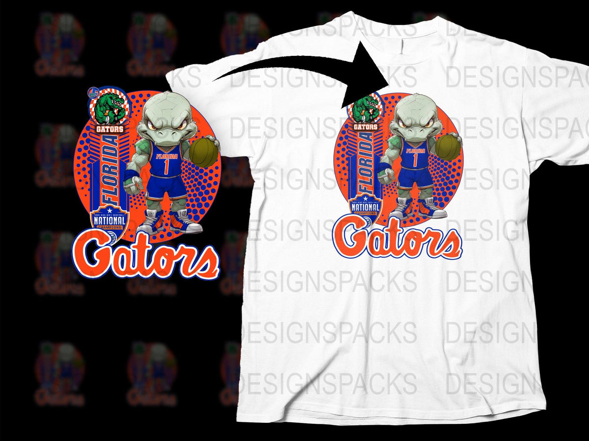 Florida Gators Themed T-Shirt Vintage Cartoon Alligator Graphic Sports Fan Apparel Unisex Tees