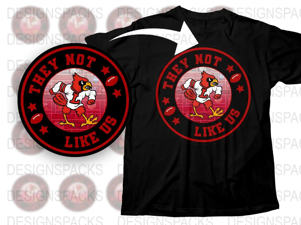 They Not Like Us T-Shirt, Bold Graphic Red and Black Rooster Tee, Street Style Unisex Shirt Design