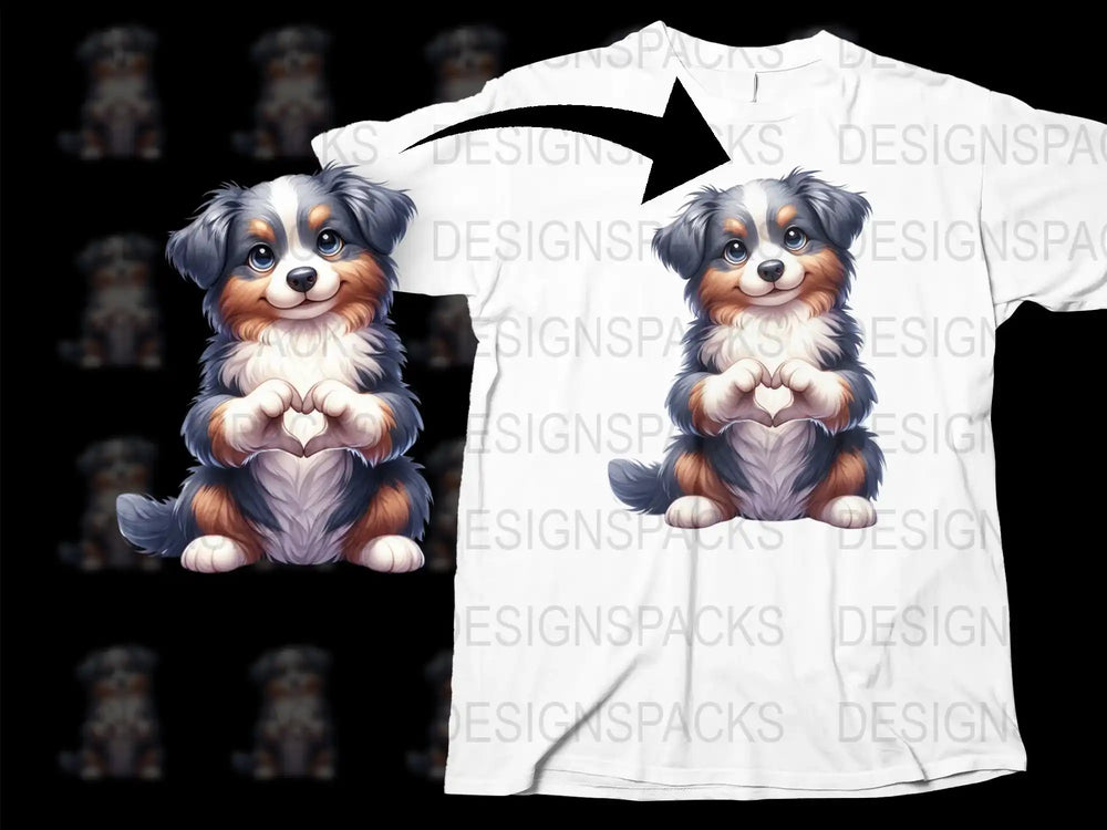 Australian Shepherd T-Shirt, Cute Dog Lover Gift, Pet Graphic Tee, Unisex Adult Clothing