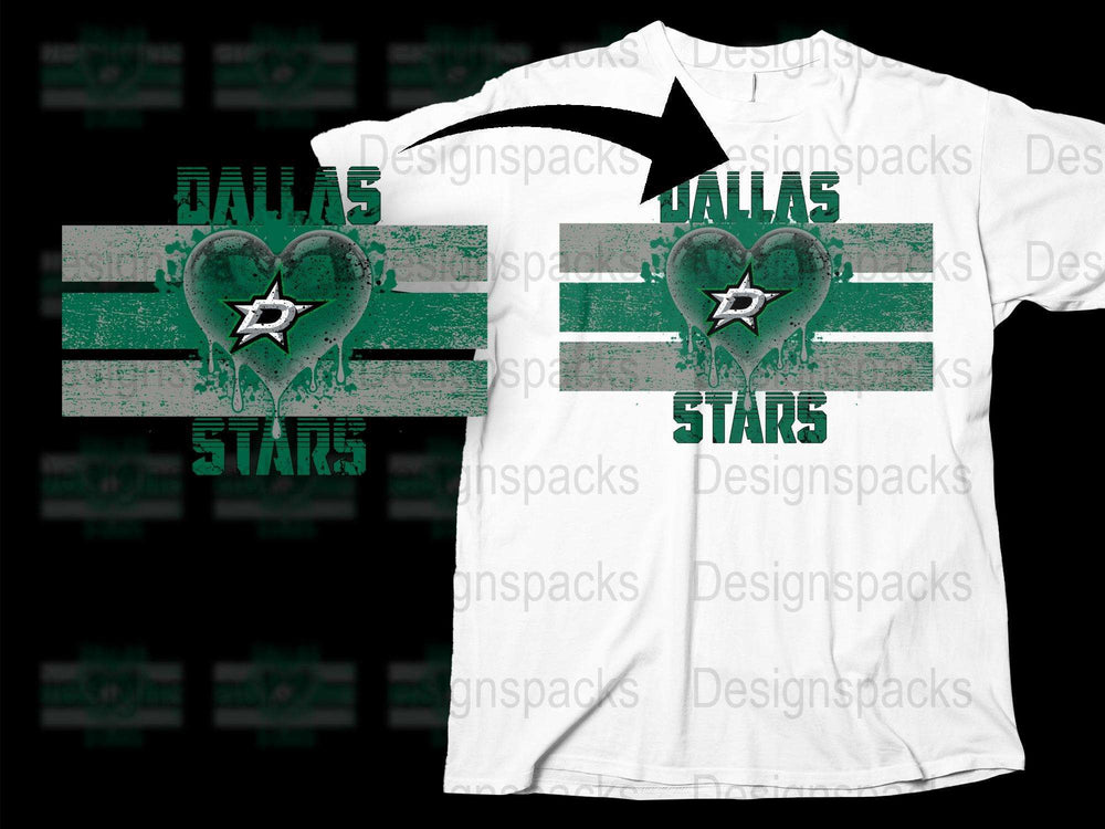 Dallas Stars Themed T-Shirt, Vintage Look Graphic Tee, Sports Fan Apparel, Unisex White Shirt