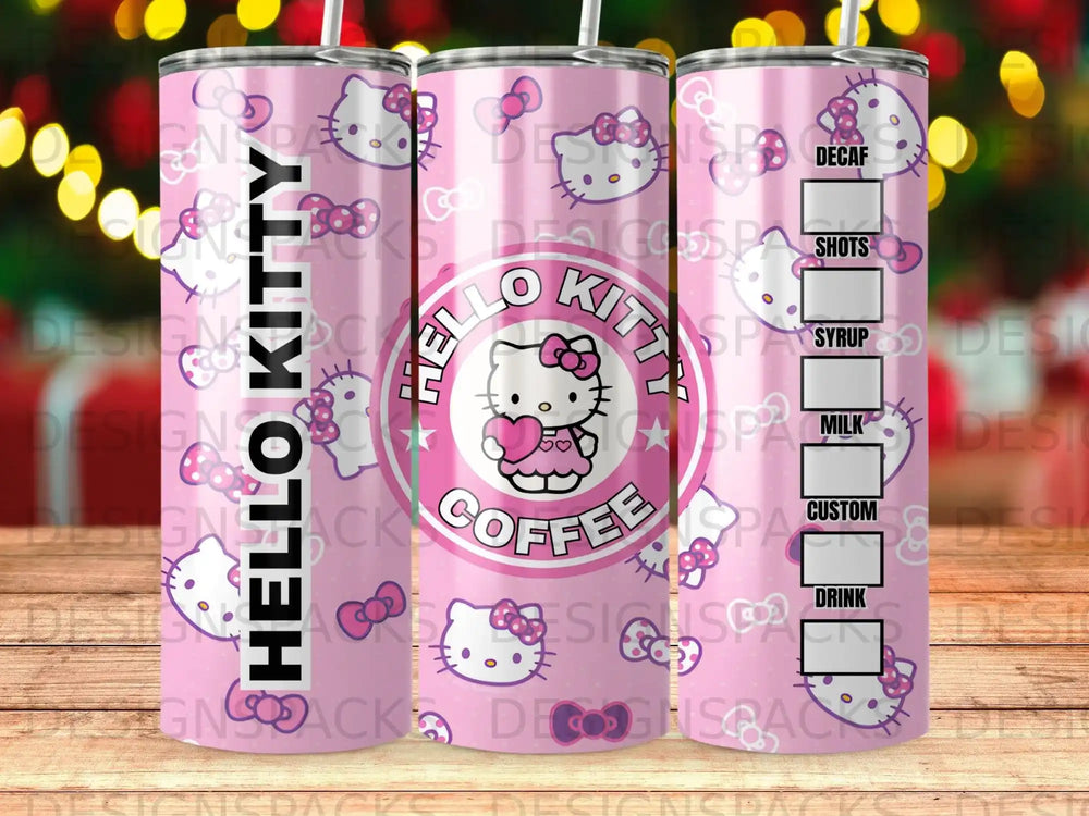 Pink Hello Kitty Coffee Order Menu Tumbler product type