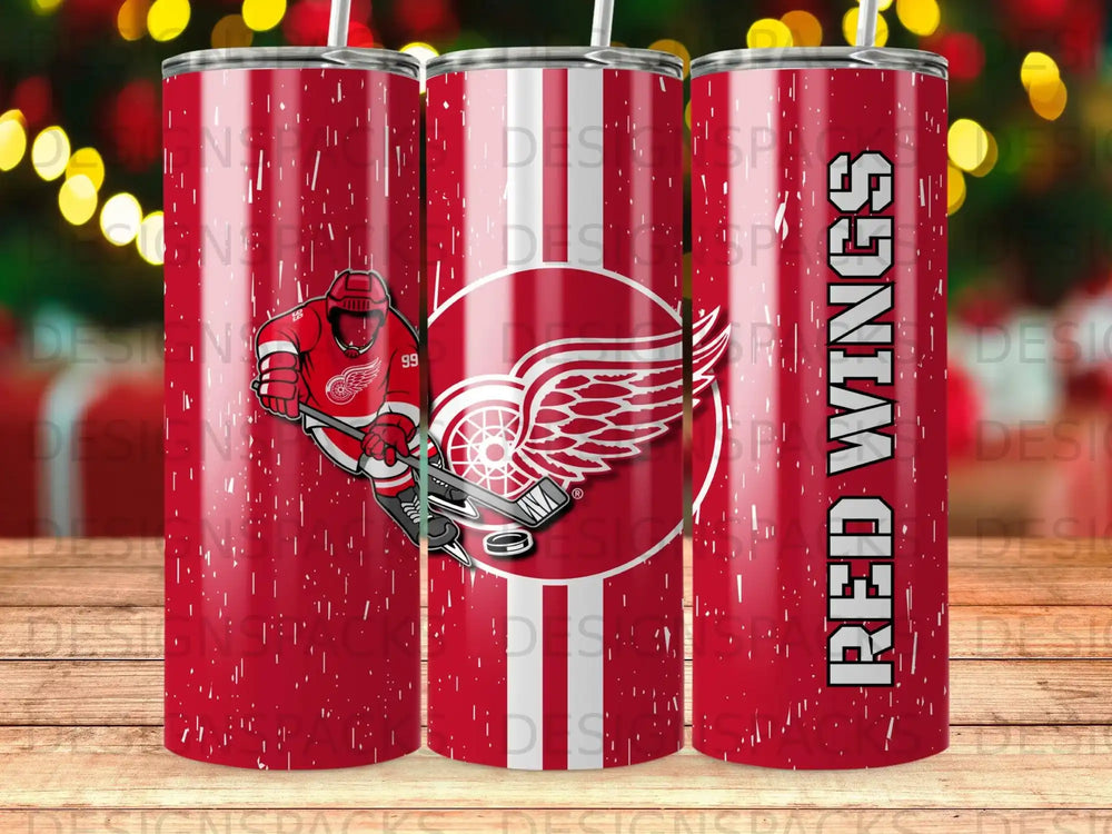 Red Wings Hockey Player Logo Red Tumbler product type
