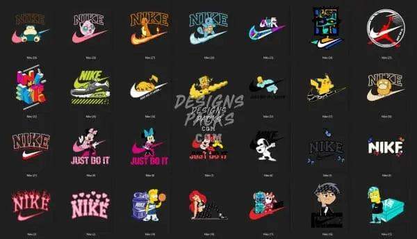 Print-ready Nike, Simpsons, and cartoon designs for DTF, DTG, embroidery, and tumbler wraps