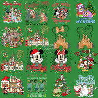 Load image into Gallery viewer, 52 Christmas Cartoon Mixed Designs Bundle Png
