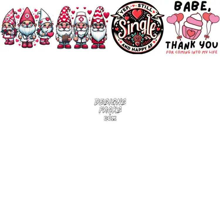 52 Valentine Love Mixed Designs Bundle Png