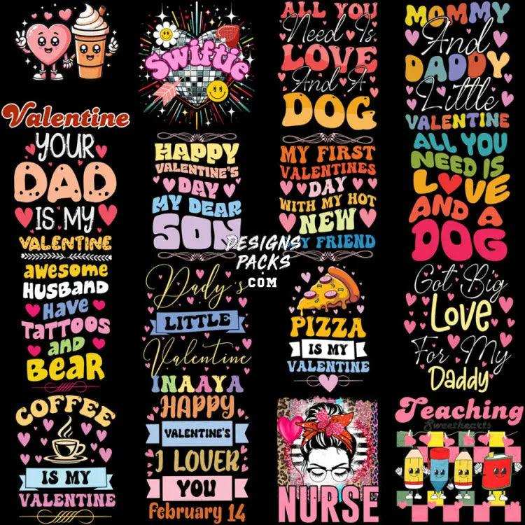 52 Valentine Love Mixed Designs Bundle Png
