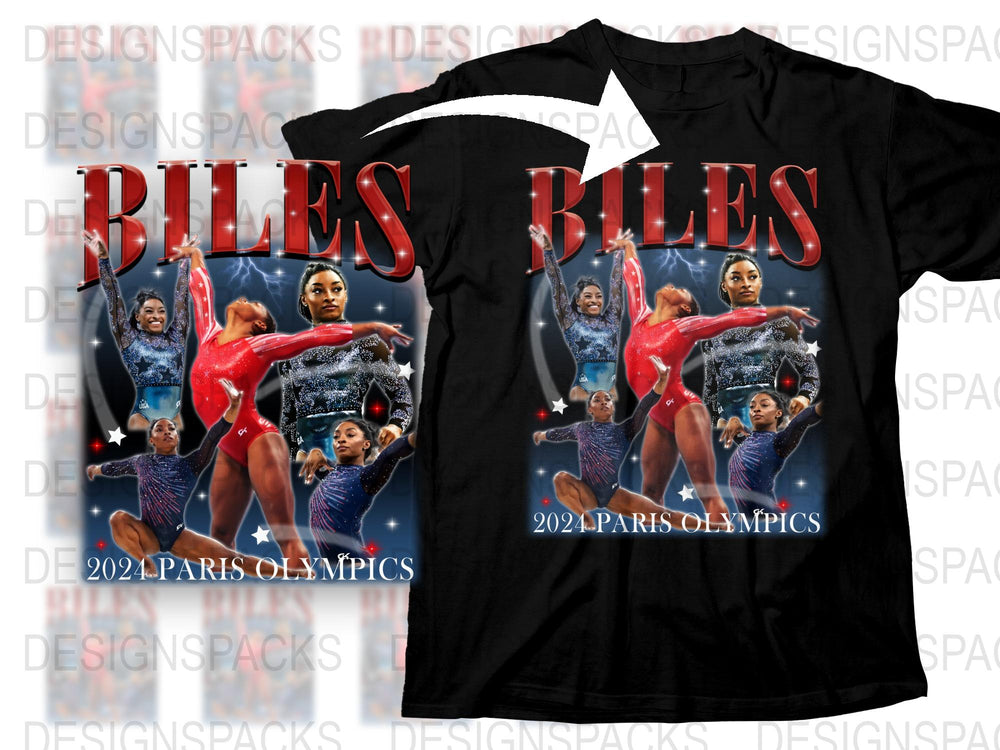 Olympic Gymnastics T-Shirt 2024 Paris Games, Women's Gymnast, Athletic Tee, Sports Fan Gift, Collectible Memorabilia, Full Color Print