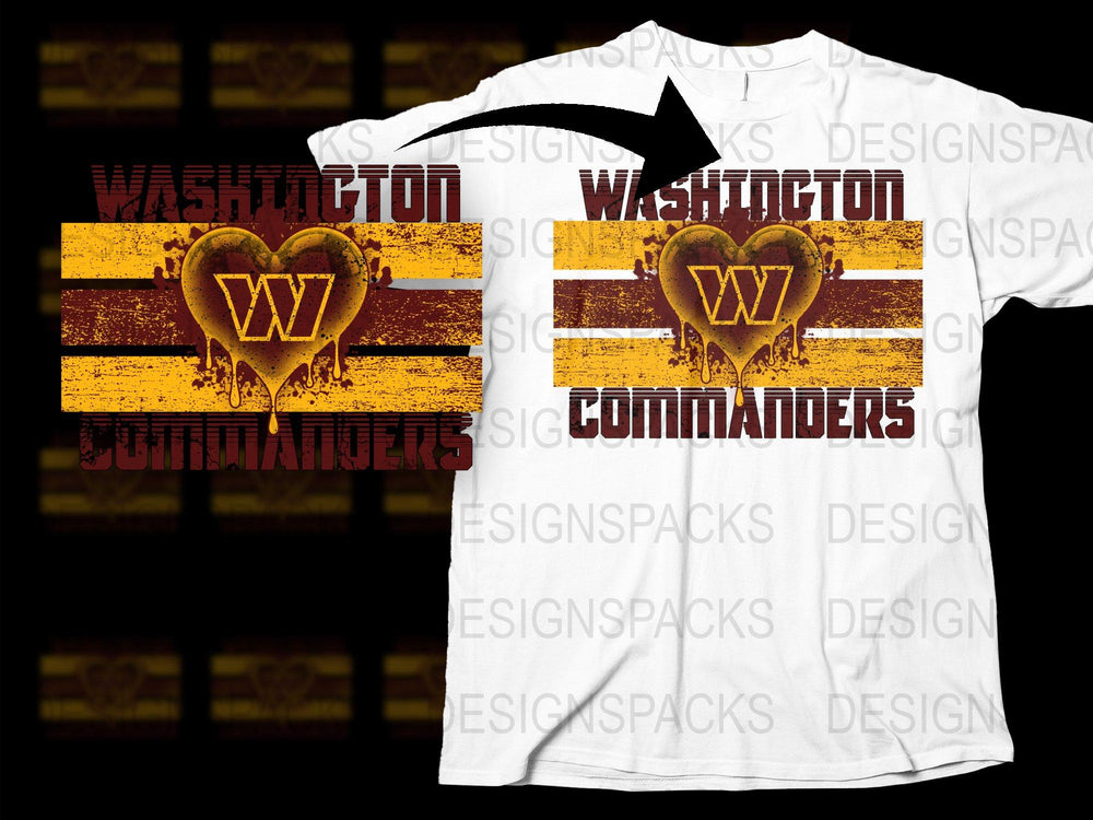 Washington Commanders T-Shirt Vintage Logo Sports Fan Apparel White Cotton Tee
