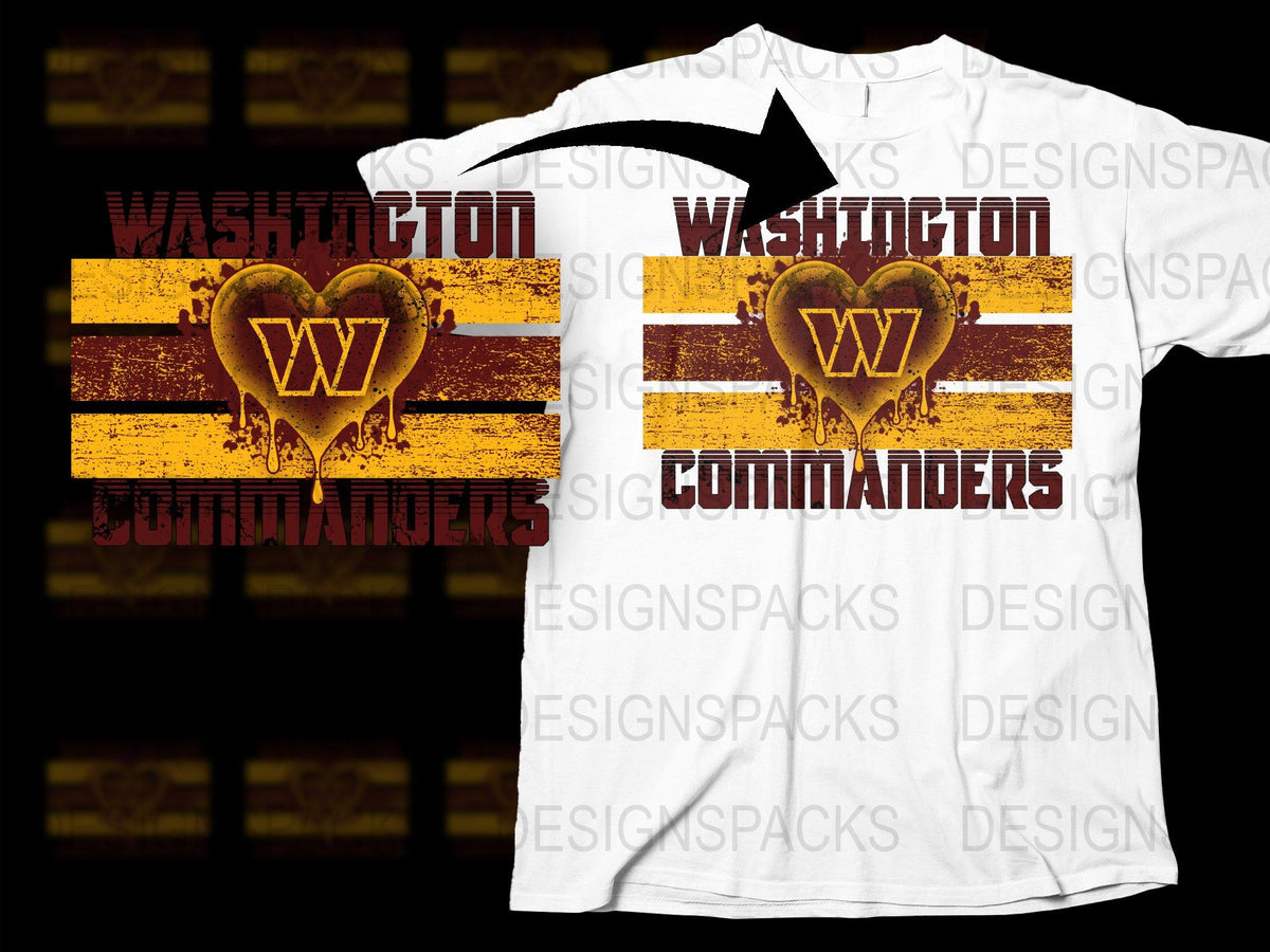 Washington Commanders T-Shirt Vintage Logo Sports Fan Apparel White Cotton Tee