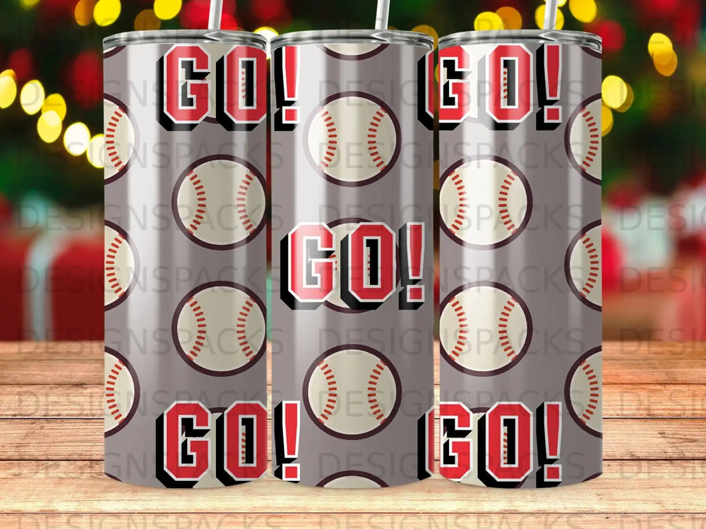 GO! baseball pattern gray red design product type