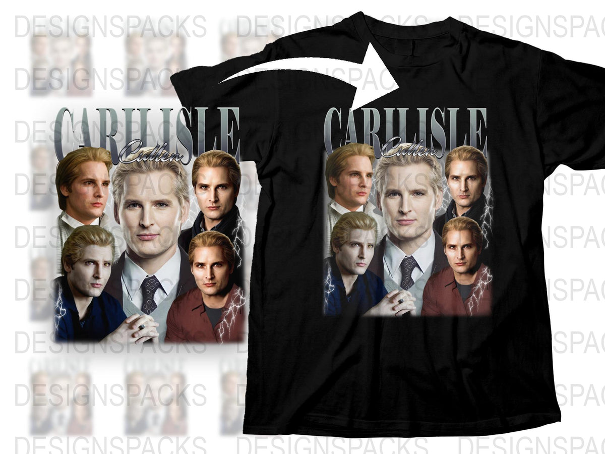 Carlisle Cullen Twilight Saga Fan Art Graphic T-Shirt, Vampire Movie Inspired, Unisex Apparel