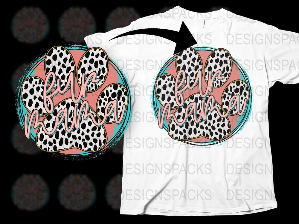 Fun Mama Leopard Print Floral Graphic T-Shirt, Trendy Mother's Day Gift Tee