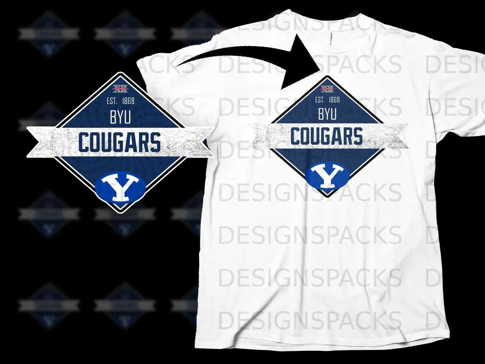 Est. 1868 BYU Cougars Y Logo Design T-shirt