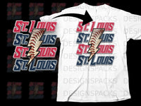 Load image into Gallery viewer, St. Louis Baseball Lightning Bolt Graphic Shirt
